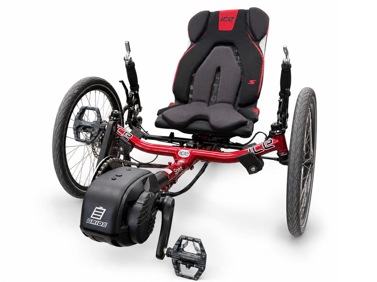 Gride electric assist system installed on a ice sprint recumbent trike