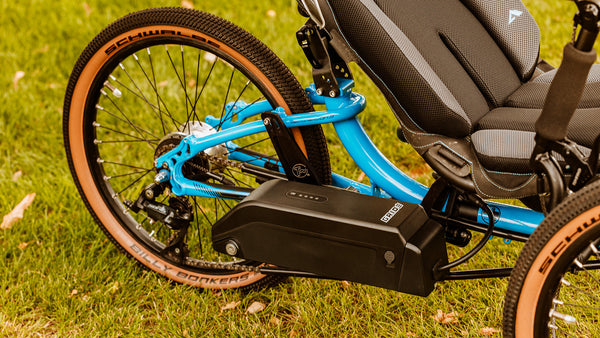 Gride battery installed on a recumbent trike